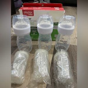 NEW Playtex 3pc Botlles and Drop in liners